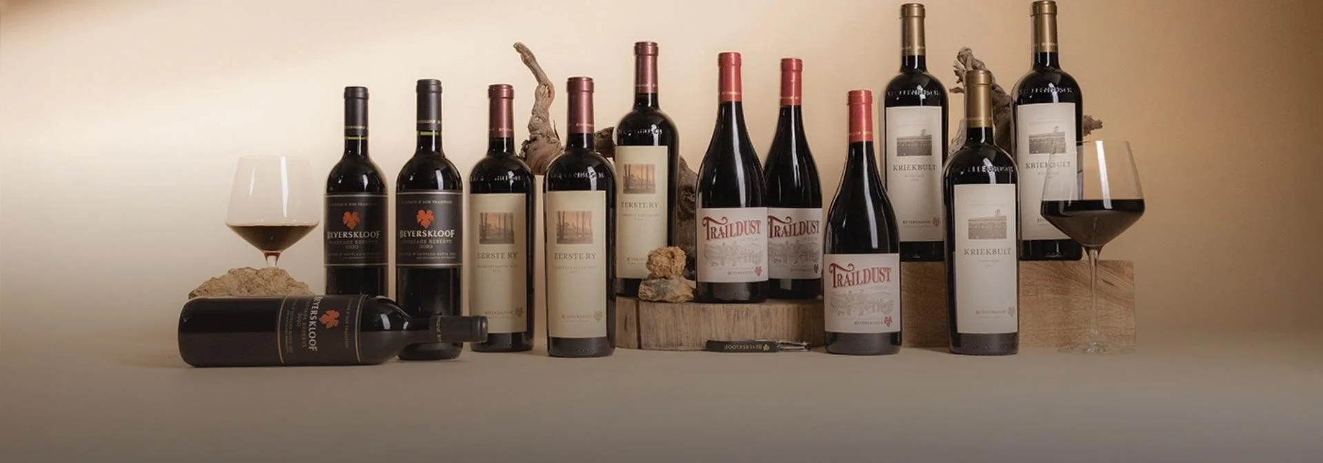 wine range cream background